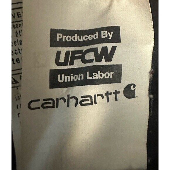 VTG Carhartt Helmets To Hardhats XL Hooded Chore Jacket J140BRN Great Condition - Picture 7 of 9
